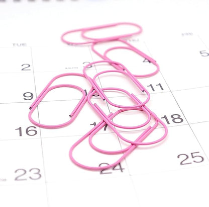 Pink Jumbo Paper Clips, Large, Non-Skid and Smooth, 50 Clips/Box