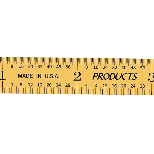 PEC Tools Flexible 6 in Rule, Titanium Nitride Coating, Markings of 1/32", 1/64", 0.5mm and 1mm, Suitable for Engineers and Technicians Working Between Imperial and Metric Systems, Made in USA