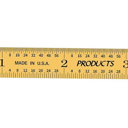 PEC Tools Flexible 6 in Rule, Titanium Nitride Coating, Markings of 1/32", 1/64", 0.5mm and 1mm, Suitable for Engineers and Technicians Working Between Imperial and Metric Systems, Made in USA