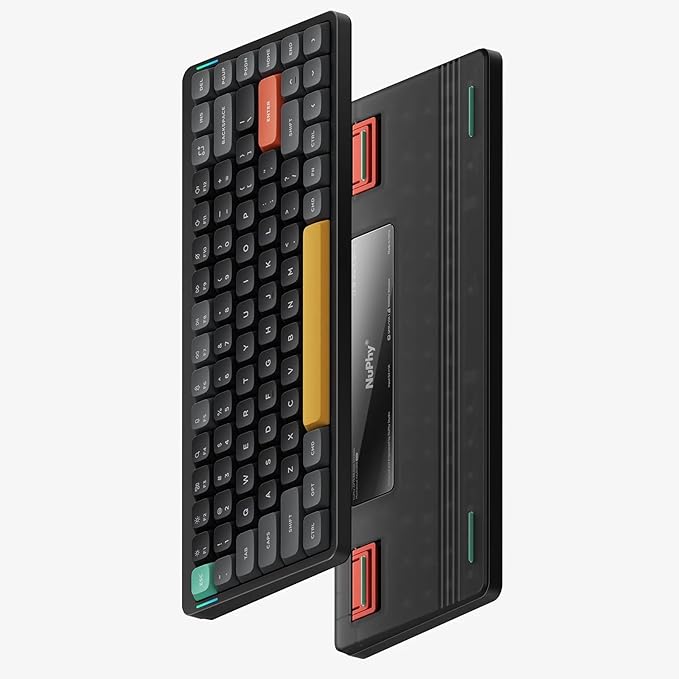 NuPhy Air75 V2 Portable 75% Low Profile Keyboard,84 keys RGB Backlight Wireless Mechanical Keyboard,Supports Bluetooth/2.4G/USB-C,Compatible with Windows/Mac OS/Linux Systems-Black Gateron Moss Switch