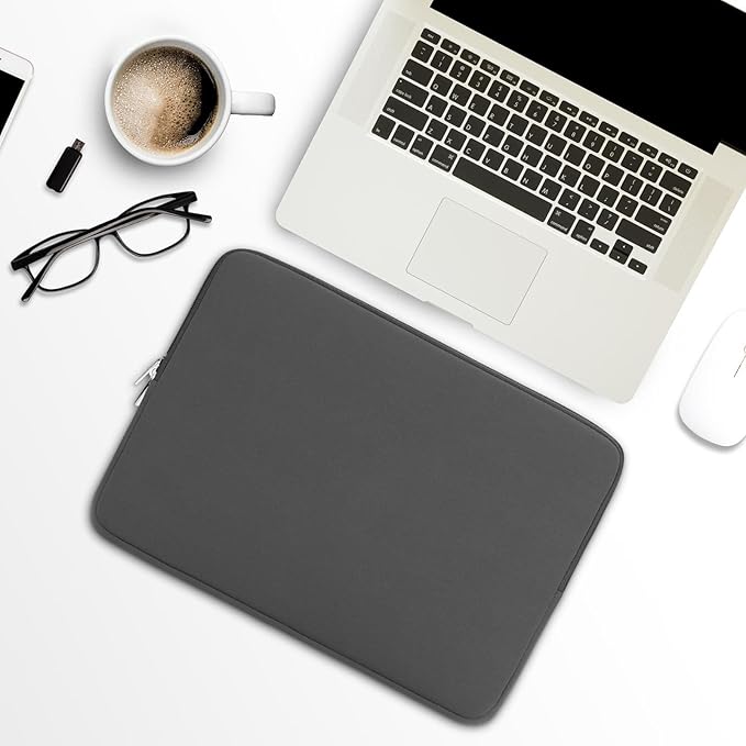 RAINYEAR 16 Inch Laptop Sleeve Protective Soft Case Padded Zipper Cover Bag Specially Compatible with 16" MacBook Pro M1 M2 M3 M4 Pro/Max A2141 A2485 A2780 A2991 A3403 A3186 (Gray)
