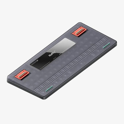 nuphy Air75 V2 Portable 75% Mechanical Keyboard,Wireless Keyboard,Supports Bluetooth/2.4G/USB-C RGB Gaming Keyboards,Compatible with Windows/Mac OS/Linux Systems Grey-Gateron Moss Switch