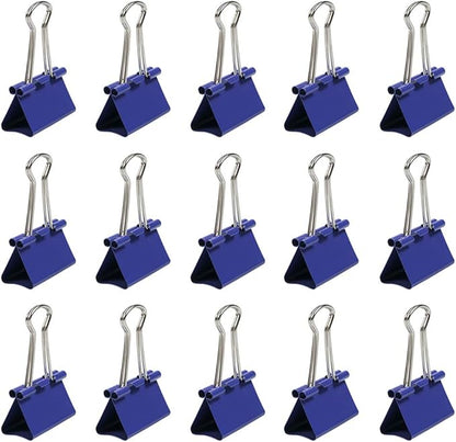 JAM PAPER Colorful Binder Clips - Medium - 1 1/4 Inch (32 mm) - Purple Binderclips - 15/Pack