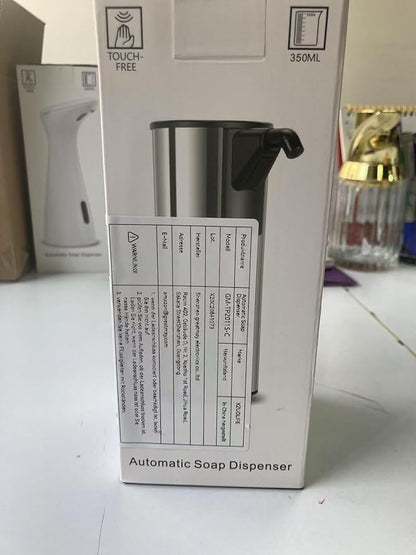 Automatic Soap Dispenser Touchless 11.8oz 4-Level Adjustment Auto Hand Soap Dispenser Stainless Steel Battery Operated for Bathroom Kitchen Hotel