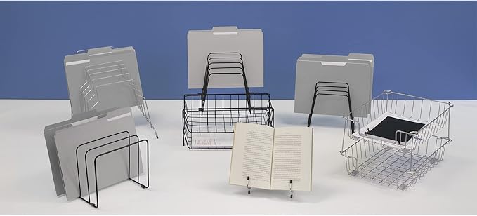 Fellowes Workstation File Organizer, 7 Section, Wire, Black (68112) (Pack of 6)