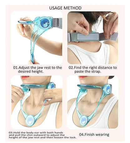 Neck Brace, Neck Collar wtih 360° Adjustable Soft Chin Support, Cervical Collar for Forward Head Posture Correction and Cervical Spine Support, Neck Brace for Neck Pain and Support (‌Transparent‌)