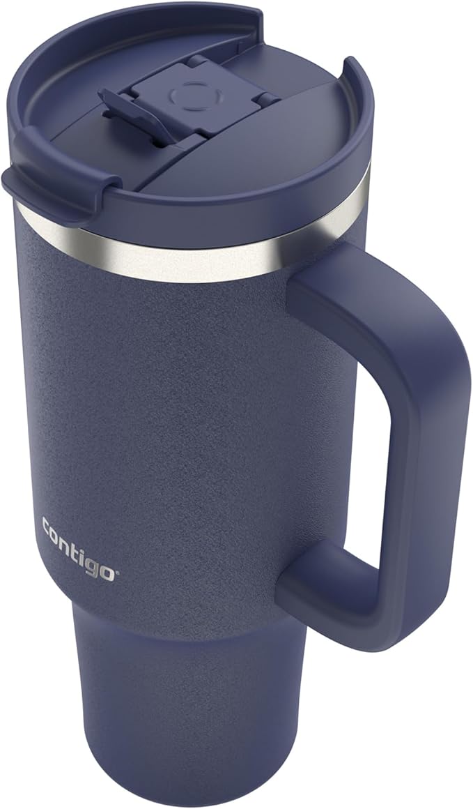 Contigo Tumbler, 40oz Stainless Steel | Vacuum Insulated | Leak-Proof | Cold for 29 Hours | Indigo, Pack of 4