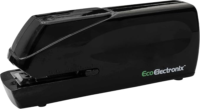 Portable Automatic Electric Stapler Pro - 30 Sheet Capacity, Quiet Operation, Jam-Free and Easy Reload - AC Adapter/Battery Powered, (Black)