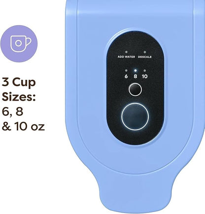 KeurigK K-Express Essentials Single-Serve KCup Pod Coffee Maker 3 Cup Sizes Fast Fresh Brew 30oz Removable Water Reservoir Travel Mug Friendly Maintenance Alert Space-Saving (Bluebell)
