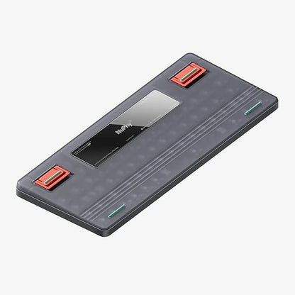 nuphy Air75 V2 Portable 75% Mechanical Keyboard,Wireless Keyboard,Supports Bluetooth/2.4G/USB-C RGB Gaming Keyboards,Compatible with Windows/Mac OS/Linux Systems Grey-Gateron Red Switch