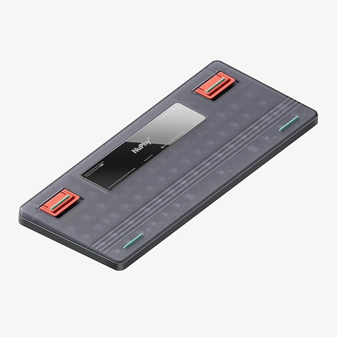 nuphy Air75 V2 Portable 75% Mechanical Keyboard,Wireless Keyboard,Supports Bluetooth/2.4G/USB-C RGB Gaming Keyboards,Compatible with Windows/Mac OS/Linux Systems Grey-Gateron Wisteria Switch