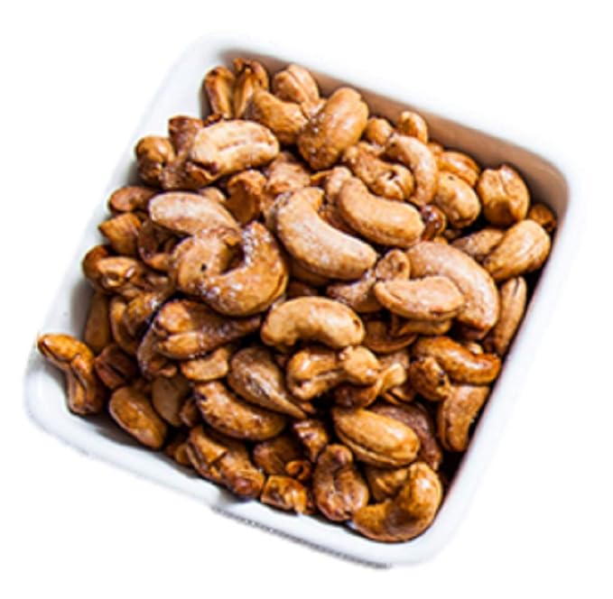 Dry Roasted Dark Cashews with Himalayan Salt (1 Lb) - Dark Oven Roasted to Perfection in Small Batches for Added Freshness - Super Crunchy - Farm Fresh Nuts Brand