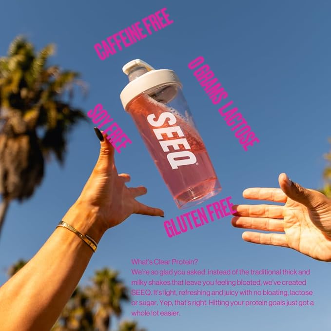 SEEQ Clear Whey Isolate Protein Powder, Fruit Punch, 22 Servings, 22g Protein Per Serving, Sugar-Free, Keto-Friendly, Soy-Free Clear Protein Powder, Juice-Like Protein