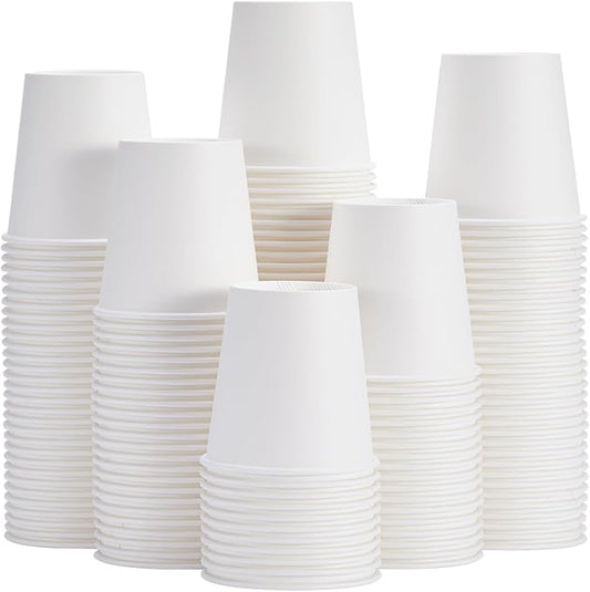 Lamosi 3 oz White Bathroom Cups 100 Pack, 3 oz Paper Cups, Mouthwash Cup, Mini Paper Cup for Parties, Picnics, Barbecues, Travel and Events