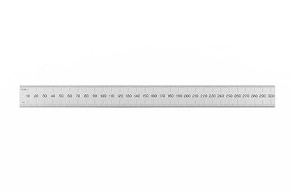 PEC Tools Rigid Metal Ruler, 12"/300mm High-Precision Steel Rule with Satin Chrome Finish, English & Metric Graduation (1/32", 1/64", 0.5mm, 1.0mm), Fully Hardened and Tempered, Made in USA