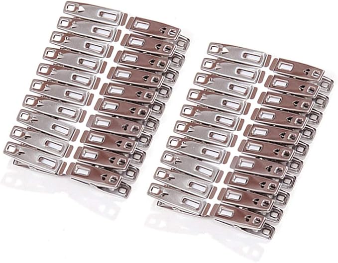 Towel Clips 40 Pack Metal Clothes Pins,Stainless Steel Clothespin Clips for Drying Socks,Hanging Clips,Heavy Duty Clothes Pin,Metal Clips for Craft