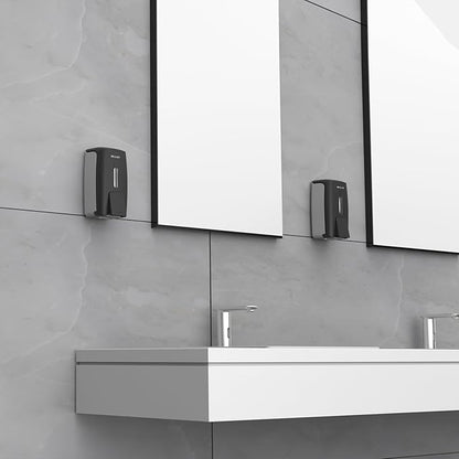 800ml Manual Soap Dispenser Wall Mount with Lock for Bathroom Kitchen Liquid Sanitizer ABS Balck 9088