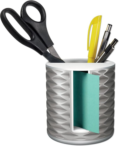 Post-it Note Dispenser with Post-it Pop-up Notes, White Base with Grey Geometric Pattern, 1 Aqua Splash 3 in. x 3 in. Super Sticky Note Pad, Classroom or Office Supplies