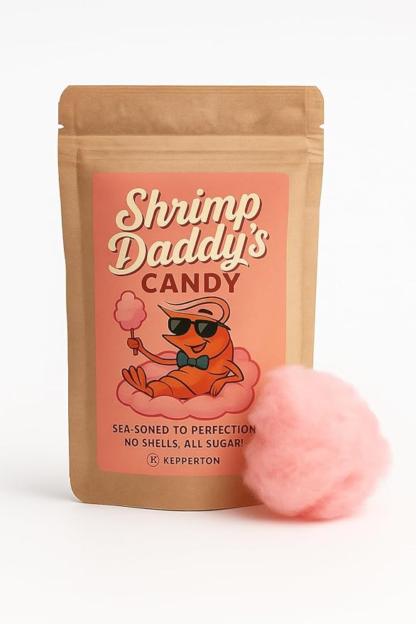 Shrimp Daddy's Candy - Premium Cotton Candy from Kepperton - A Whimsical Treat for Birthdays, Holidays, and Bachelorette Parties