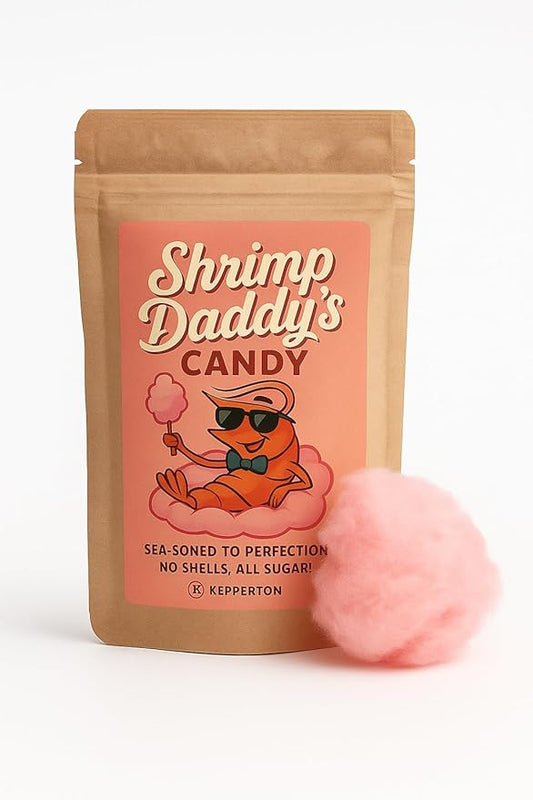 Shrimp Daddy's Candy - Premium Cotton Candy from Kepperton - A Whimsical Treat for Birthdays, Holidays, and Bachelorette Parties