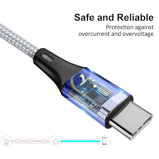 USB C Splitter Multi Charging Cable,USB A/C to USB C QC 3.0 Fast Charging[2Pack 4Ft], 4 in 2 Multi Charger Cord, with 4 Type-C Connectors Compatible with Cell Phones Tablets and More