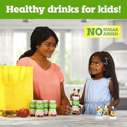 good2grow 100% Fruit Punch Flavored Juice for Kids - Juice Bottles Bulk 24 Pack, Reusable Bottle, No Sugar Added, Good Source of Vitamin C - 6 fl oz, Pack of 24 (Spill Proof Tops Not Included)