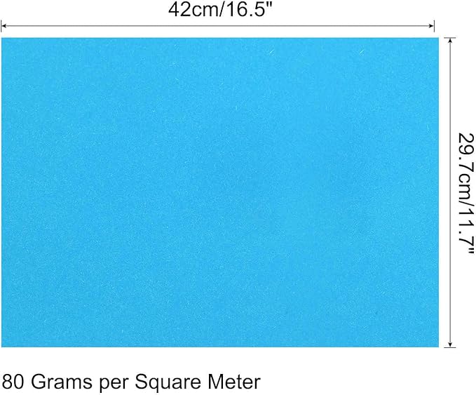 MECCANIXITY 50 Sheets Colored Copy Paper 16.5 x 11.7 Inch Printer Paper 80gsm Pale Blue for Office Printing, Document Copying, Invitations, Forms, Art Projects