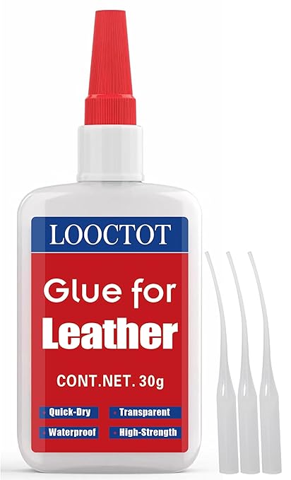 30g Leather Glue,Adhesive for Purses,Sofas and Furniture,Leathercraft;Super Instant Glue Bonding Between Leathers,Quick-Dry Waterproof Clear