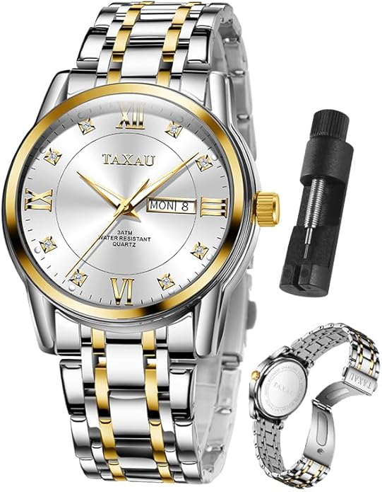 Watch Men Stainless Steel Luxury Diamond Chronograph with Date Business reloj de Hombre