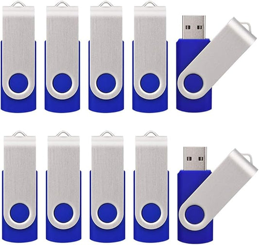 50 Pack 16GB USB Flah Drives Pack USB 2.0 16GB Flash Drive 50 Pack USB Memory Stick-Blue