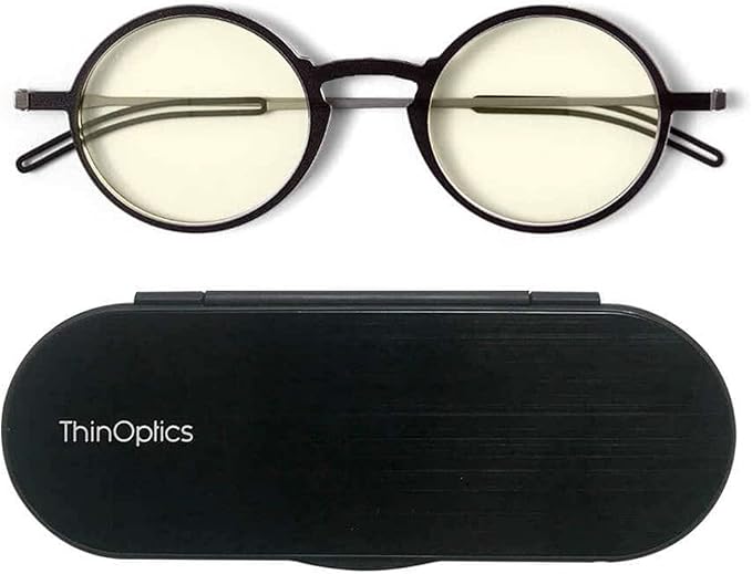 ThinOptics Manhattan Blue Light Blocking Glasses Round Reading