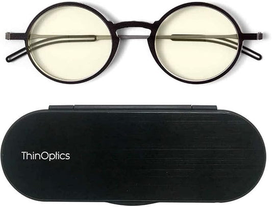 ThinOptics Manhattan Blue Light Blocking Glasses Round Reading