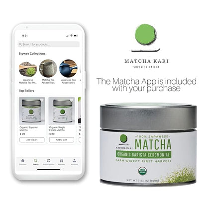 Dr. Weil Matcha Kari - Organic Matcha Green Tea Powder - 100 grams - Japanese Barista Grade
