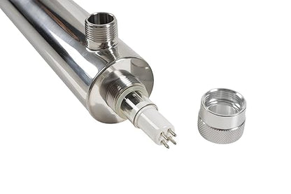55W UV Ultraviolet Light Plus Sediment and Carbon Well Water Filter Purifier System for Rust, Iron, Sand, Dirt, Sediment Bad Taste/Odor.12 GPM UV System and 2 Heavy Duty Housings Size 4.5"x10"