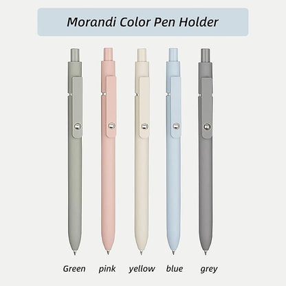 Gel Pens, 5 Pcs 0.5mm Fine Point Smooth Writing Japanese Cute High-End Series Black Ink Pens for Journaling Note Taking, School Office Supplies for Women Men (5 Pcs Morandi)