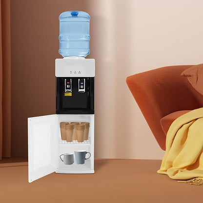 Water Coolers Standing Water Dispenser Cold Hot Dispenser, Modern Standing Water Dispenser Top Loading for Homes, Gyms, Office (Top Load White)