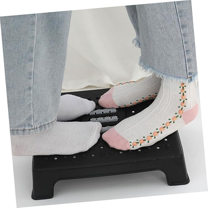 Non-Slip Footstool Under Desk Foot Rest for Office and Home Ergonomic Leg Support Stool to Leg Pressure and Comfort and Stable Design