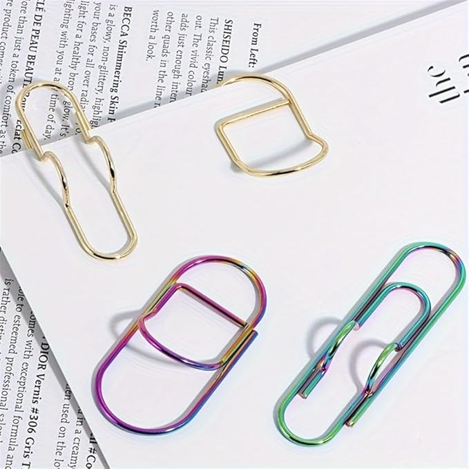18 Pack Metal Pen Clips and Holders for Notebooks Papers Paperclip Clips School Office Supplies