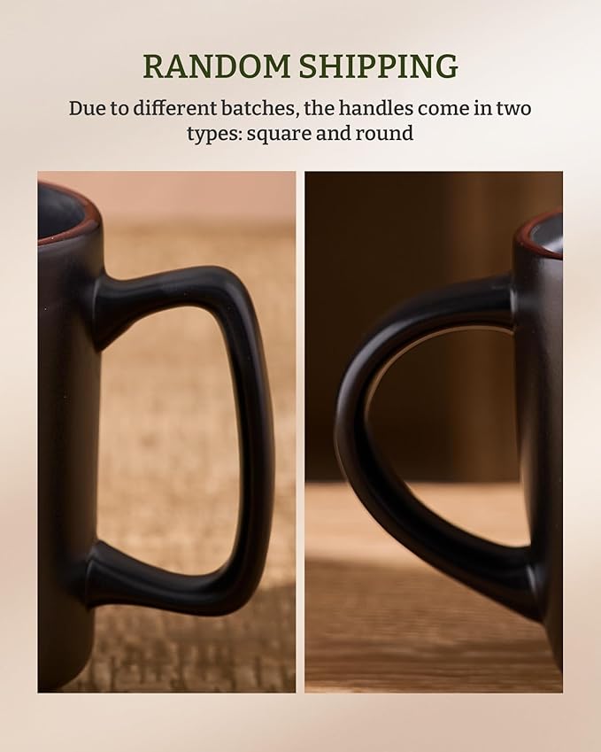 famiware Coffee Mugs Set of 4, Nebula 14oz Coffee Mugs, Ceramic Cup Set with Handle for Latte, Tea, Milk, Cappuccino, Cocoa, Multi-color