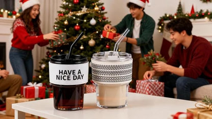13oz/400ml Glass Water Tumbler with Straw and Lid Sealed Carry On Thick Wall Iced Coffee Cup Glass Cup for Water, Iced Tea Fruit Juice Etc (WTS)