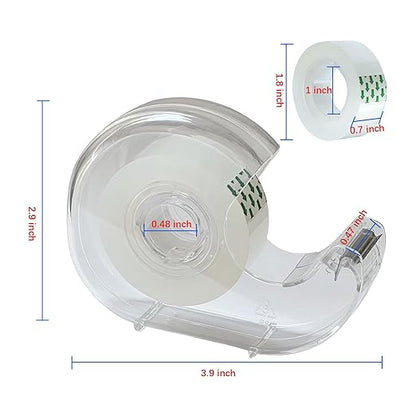 Clear Tape, Transparent Tape for Office, 3/4 in, Dispensered, 24 Packs