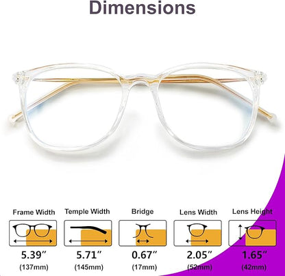 VISOONE Anti Slip TR90 Blue Light Blocking Glasses Size M Eyewear Frame with Anti Glare Eye Protection for Women GaeL