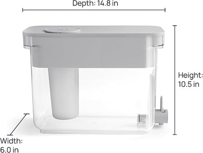 Culligan with ZeroWater Technology 33-Cup Water Filter Dispenser – Includes 5-Stage Advanced Water Filter, Certified to Reduce Lead, Total PFAS (Forever Chemicals), Mercury, Fluoride, and Chlorine