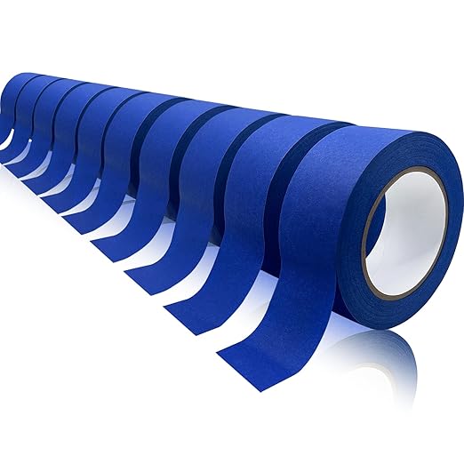 Premium Painter's Tape, 10 Rolls Blue Tapes Painters Tape, 1.88in x 60.1yds, General Purpose Masking Tape, Multi-Surface Painting Tape for Painter, DIY Crafts Arts, Indoor & Outdoor Use, Easy Removal