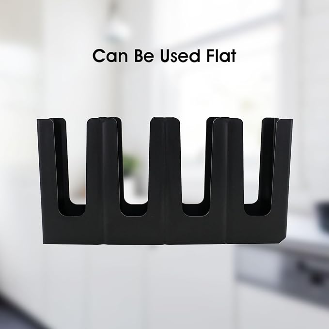 Clivia Pack of 2 Commercial Cup and Lid Holder, Coffee Cup Dispenser Organizer,Paper Cup Holder,Collapsible Design,4 Compartment Countertop Cup and Lid Organizer, Color Black