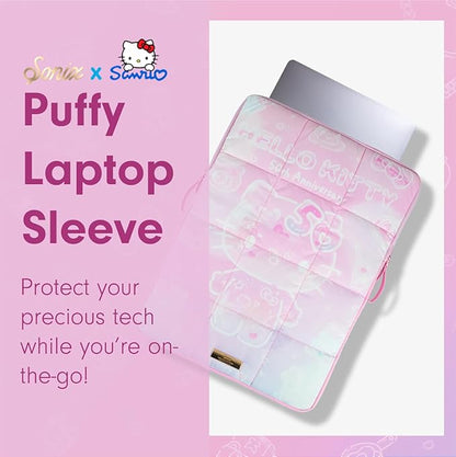 Sonix x Sanrio | Puffy Laptop Sleeve | 15-16 Inch, Quilted Pillow Puffer Laptop Carrying Case, Computer Sleeve | Hello Kitty 50th Anniversary