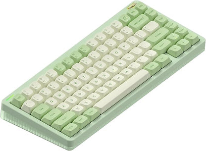 nuphy Halo75 V2 Mechancial Gaming Kyeboard,75% Wireless Hot Swappable Bluetooth Keyboard,83 Kyes RGB Backlit Keyboard,Support Bluetooth/2.4GHz/USB-C (Green, Lemon (55gf))