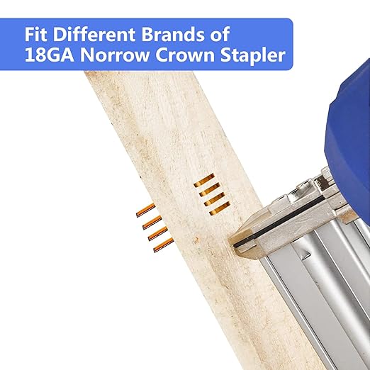 18 Gauge 1/4" Narrow Crown Staples (1-1/2",1-1/4" 1", 3/4", 1/2"), 2000 pcs Galvanized Assorted Sizes for 18 GA Pneumatic or Electric Stapler or Staple Gun,Project Pack (Assembly 2000)