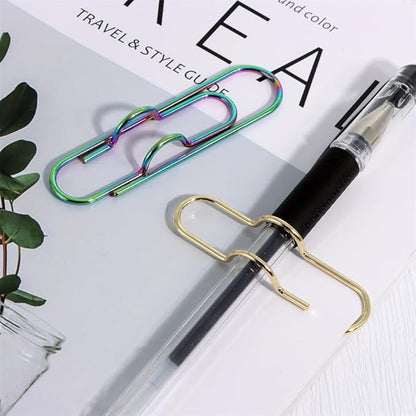 18 Pack Metal Pen Clips and Holders for Notebooks Papers Paperclip Clips School Office Supplies