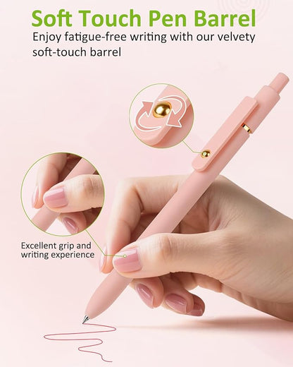 FIOVER Colored Pens, 6 Pack Colorful Gel Pens, Quick-Dry 0.7mm Medium Point for Journaling, Note Taking, Doodling, Aesthetic Office School Supplies, Gifts for Women Men(Multiple Colors)